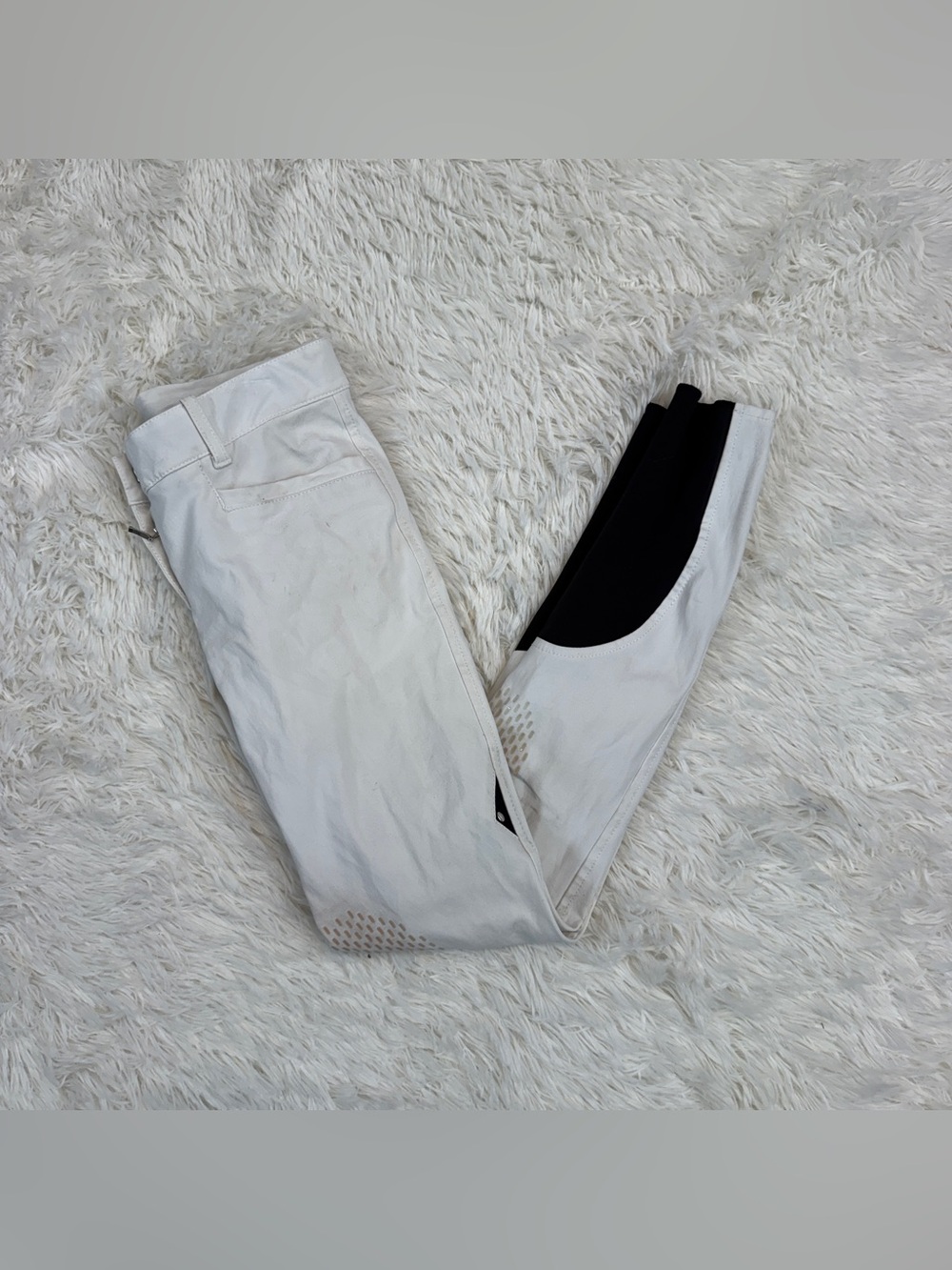 Women’s Size 26R White Equiline Knee Patch Horseback Riding Breeches